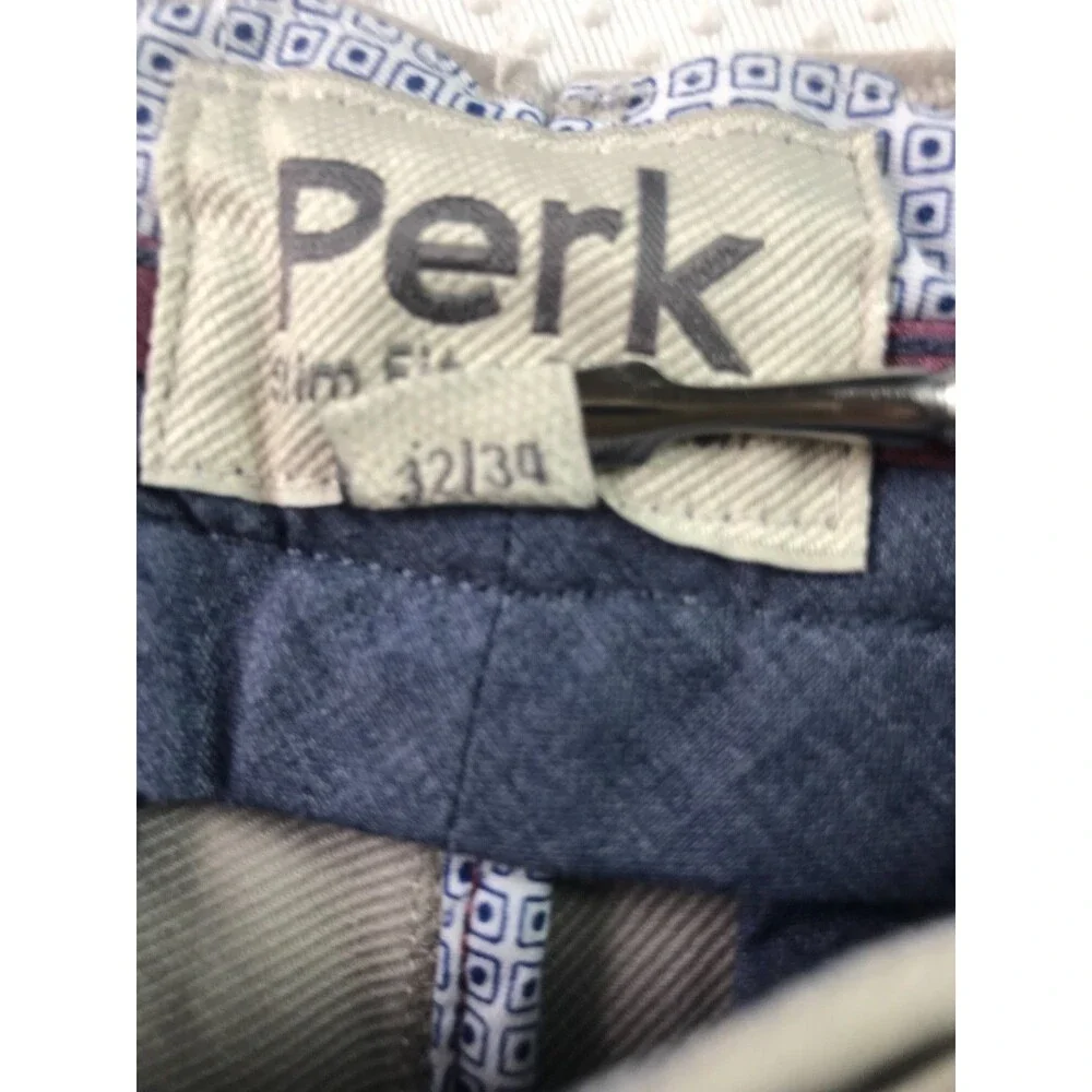 Perk Straight Slim Fit Stretch Chino Pants Men’s 32 X 34 Beige Tab Khaki - Picture 9 of 15